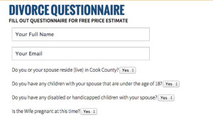 Divorce questionnaire