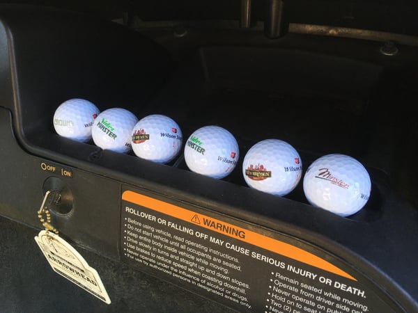 Sponsored golf balls Golden Triangle Golf Outing