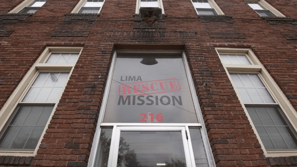 The Lima Rescue Mission’s front door