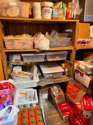 Donation stockpile at Lima Rescue Mission