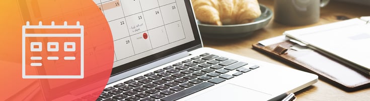 Image of a calendar on a laptop
